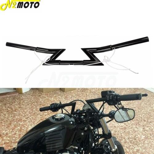 Motocross 25mm Black Handle Bar 1" Drag Z Handlebar For Harley Softail Dyna XL Sportster Street Bob Chopper Bobber Cafe Racer