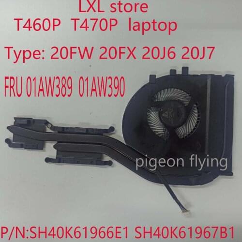 20FW 20FX for Thinkpad T460p laptop FAN radiator FRU 01AW389 01AW390 P/N:SH40K61966E1 SH40K61967B1 100% Original brand new