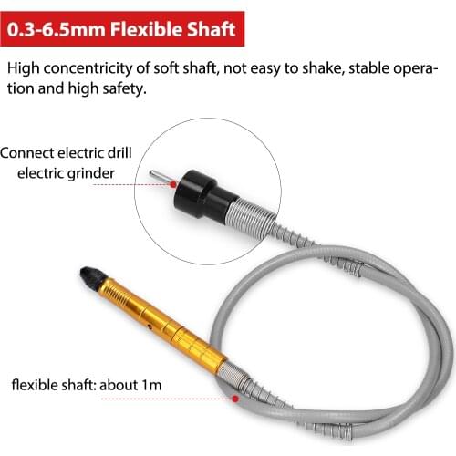 Rotary Grinder Tool Flexible Shaft Flex Shaft 0.3-6.5mm Handpiece Electric Drill Rotary Tool Wrench Electric Grinder Accessories