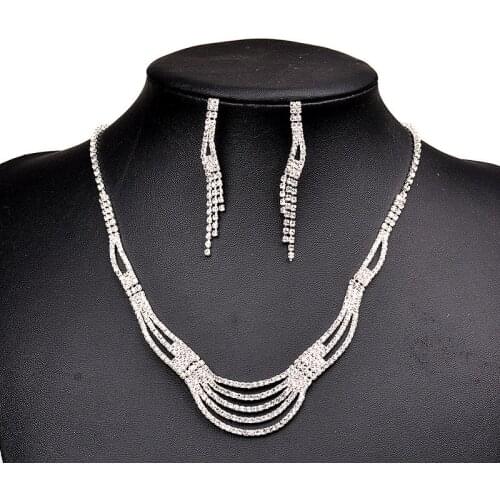 Jewelry & Accessories,Fashion Jewelry Sets. Bridal jewelry, Wedding jewelry, Zircon necklace earrings set