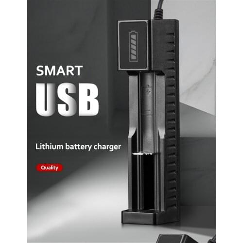 Anjoet 18650 Battery Charger USB Battery Adapter LED Smart Chargering for Rechargeable Batteries Li-ion 18650 26650 14500