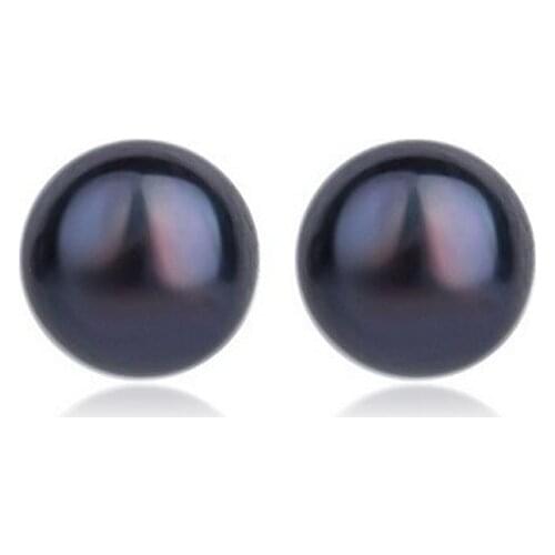 SLBRIDAL New Style Natural Pearls Stud Earring Freshwater Pearls Earring Stud White And Black Pearls Gilrs Fashion Earring Women