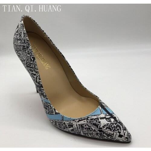 New style high quality women Genuine Leather high heels party fashion girls sexy shoes