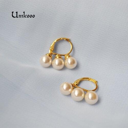 Vintage Pearl Dangle Errings Gold Statement Earrings For Women Weddings Party Natural Freshwater Pearl Earring Jewelry Gift