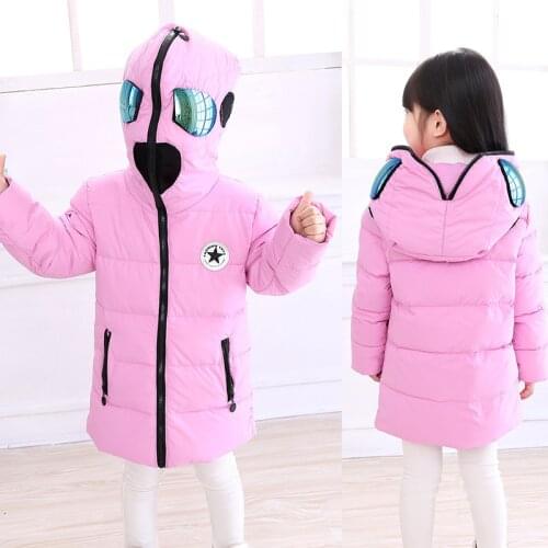 Winter Boy Girls Down Jacket Outerwear Children Brand Zipper up Hooded Down Coats Good Quality Baby Boys Warm Clothes