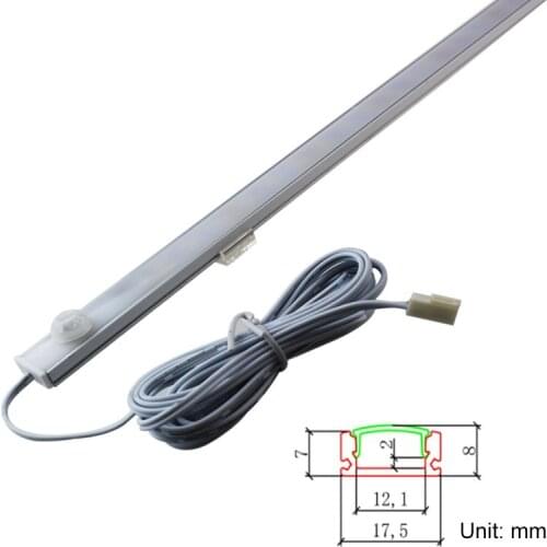 1 meter DC12V 15W PIR Motion Sensor light kitchen led under Cabinet light led Tube Light for Wardrobe closet Cupboard