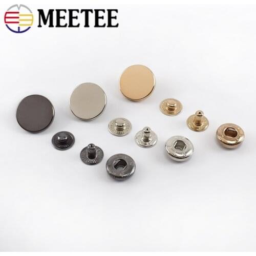 10Set Zinc Alloy Metal Snap Button Fasteners Press Stud Metal Buttons Overcoat Combined Button DIY Sewing Accessories D3-8