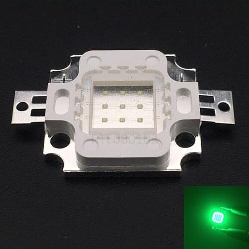 10pcs10W LED chip Integrated Green High power 10w LED Beads 10W Green Led chip 450-540lm 10W led Chips
