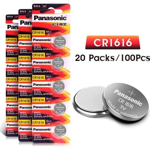 100pcs 100% Genuine Panasonic CR1616 LITHIUM BATTERIES 3V CELL COIN BUTTON Car remote control battery