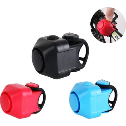 130 db Bicycle Handlebar Electronic Loud Horn Loud Safety Warning Cycling Accessory Mountain Bike Black Red Blue Alarm Ring Bell