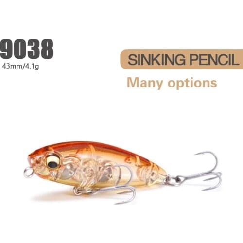 2021 Pencil Fishing Lures Sinking Pencil Lure 4.1g 43mm Artificial Baits Winter Hard Bait wobblers Fishing Tackle