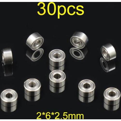 30PCS 620 Bearing 6mm Chassis Bearings For Tamiya Mini 4WD Racing Car Model Spare Parts 2*6*2.5mm