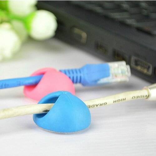6pcs/lot multifunction solid thread winding line cards Desktop fixed clamp cable clamp fixing power Cable Clips