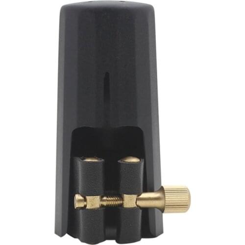 Alto Tenor Soprano Saxophone Mouthpiece PU Leather Clamp Clip + Cap Sax Saxophone Music Instrument Accessories