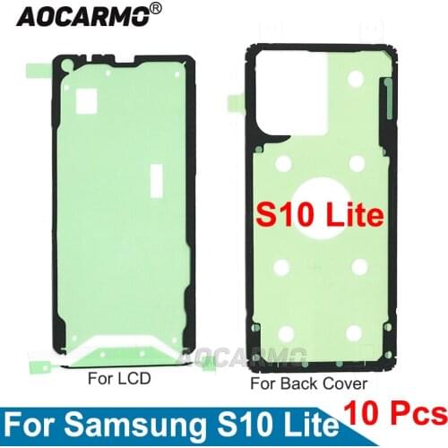Aocarmo 10Pcs/Lot LCD Screen Tape Sticker Back Cover Adhesive Glue For Samsung Galaxy S10 Lite SM-G770F