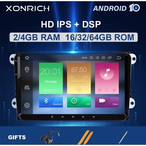 4GB2 Din Android 10 Car radio GPS Navigation For VW Passat B6 amarok volkswagen Skoda Octavia 2 superb JettaT5 golf 5 Multimedia
