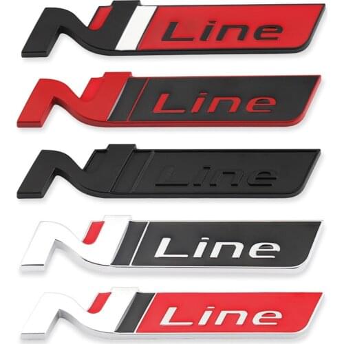 Car Sticker N Line Badge Emblem Decal Front Grille for Hyundai i30 i40 ix 35 Sonata Elantra Veloster Kona Tucson Tiburon Accent
