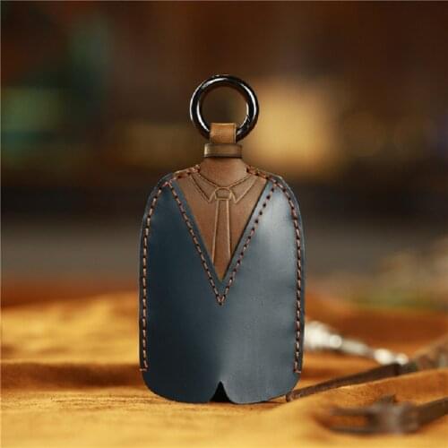 Genuine Leather Prince Car Keychain Key Holder Organizer