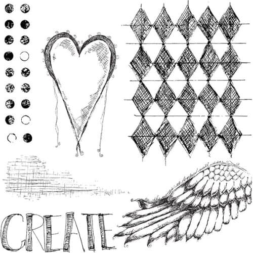 Background stamp Clear Stamp for Scrapbooking Transparent Silicone Rubber DIY Photo Album Decor A264