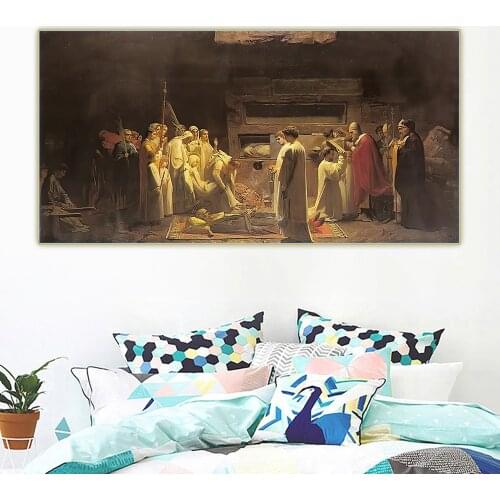 Citon Jules Eugene Lenepveu《The Martyrs in the Catacombs》Canvas Oil Painting Artwork Poster Picture Wall Decor Home Decoration