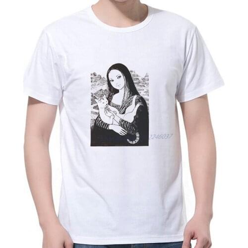 Junji Ito Tshirt Men Short Sleeve Leisure T Shirt Classic Harajuku Anime Manga Japan Otaku T shirt Cotton Tees Men clothing