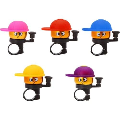 X7AC 1Pc Cartoon Bike Bicycle Cycling Hat Horn Loud Alarm Handlebar Metal Bell Ring