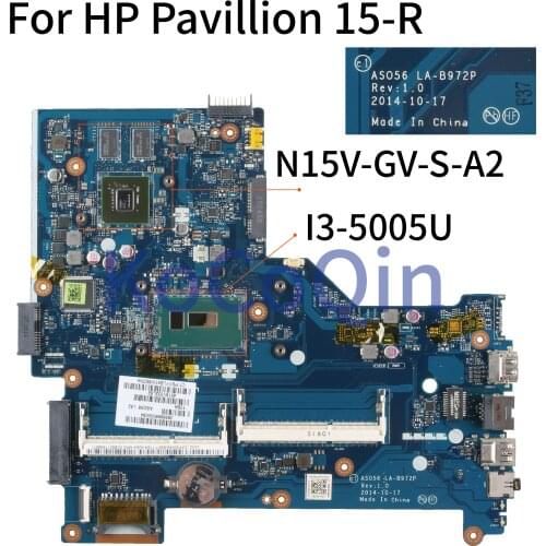KoCoQin Laptop motherboard For HP Pavillion 15-R 250 G3 I3-5010U N15V-GV-S-A2 Mainboard 801860-501 801860-001 AS056 LA-B972P