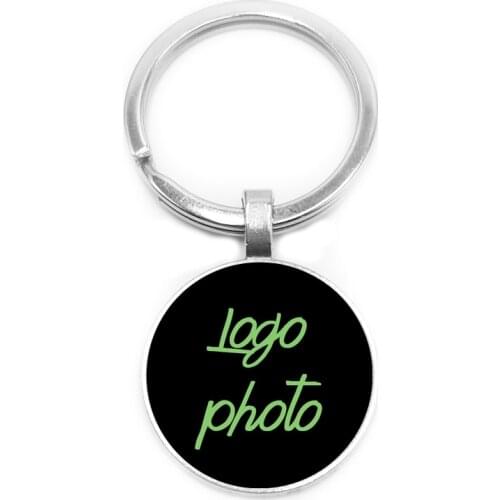 2019 Team Corporate LOGO Personality Photo Bulk Customization Family Portrait Children Father and Mother Couple Jewelry Keychain