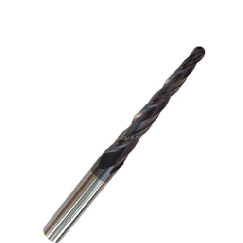 1pc HRC55 R2.0*D8*45*85L*2F Tungsten solid carbide Coated Tapered Ball Nose End Mills taper and cone endmills