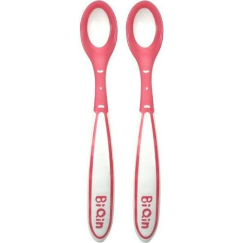 Temperature Sensing Spoon Suitable for Childrens Silicone Head Feeding Baby Spoon Heat Sensitive Baby Tableware