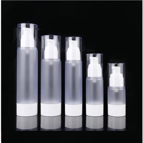 50ML FROSTED airless bottle plastic bottle for serum/lotion/emulsion/ liquid foundation sunscreen essence skin care packing