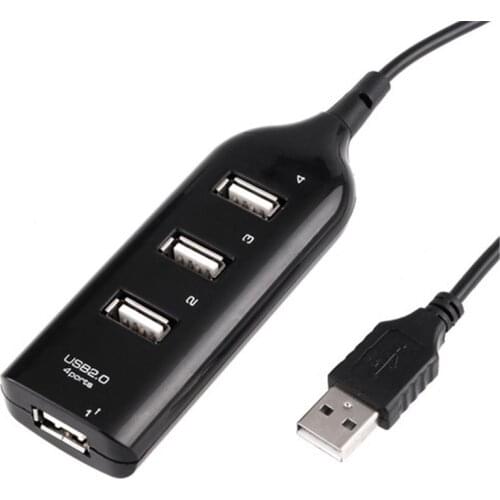 Mini Usb Hub 2.0 4 Port Adapter Splitter 4 Puerto Usb 60cm Cable Length for Laptop PC Computer Laptop Peripherals Accessories