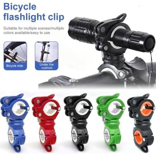 Multifunction Two-way Led Flashlight Bracket 360 Degree Rotation Adjustable Bike Front Lamp Holder Clip For Mtb Road Bike