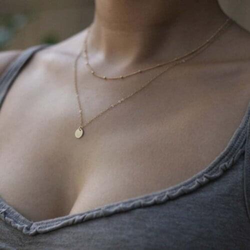 Fashion accessories, copper beads, copper chains, sequins, Bohemia style, exquisite ladies Necklace