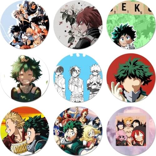 Cartoon My Hero Academia Anime Badge Brooch Pin Accessories For Clothes Backpack Decoration gift 58mm