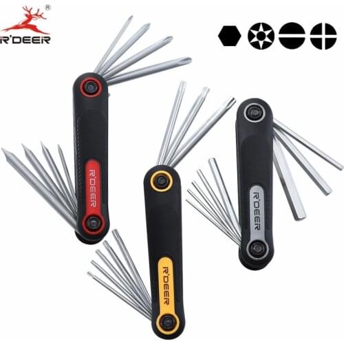 8 in 1 Screwdriver Set Folding Screw Driver Torx Screwdriver Phillips Bit Slotted Portable Allen Key Hand Tools