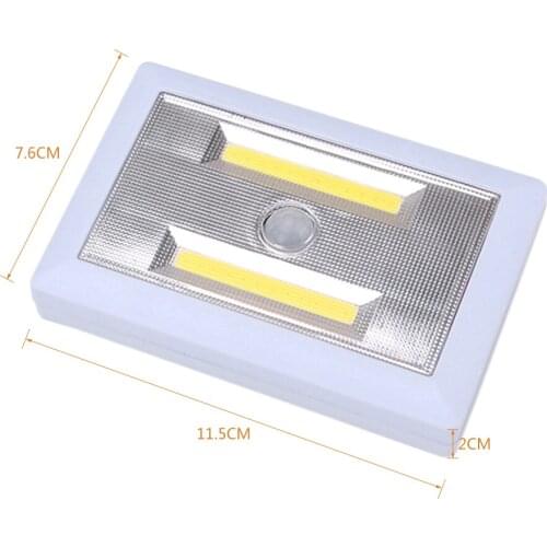 Body sensing COB corridor small night light with magnetic 3AAA portable hanging wall light emergency home wardrobe cabinet light