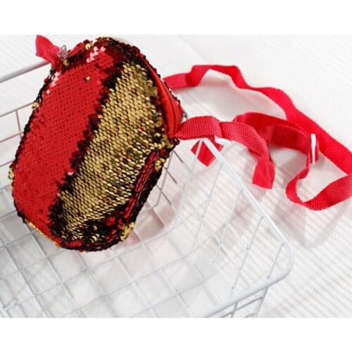 2019 New Kid Girl Sequin Handbag Bling Shoulder Bags Tote Round Crossbody Purses Mini Bags Fashion