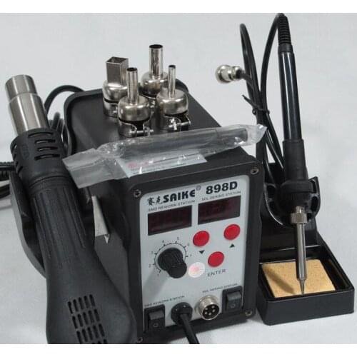 2 in 1 Soldering Station Hot Air Gun + Welding Iron 220V/110V Rework Station SMD Hot Iron Mini Soldering Station