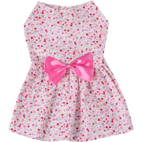 Pet Dress Skirt Clothes Autumn Spring Wedding Birthday Fancy Dress Outfit