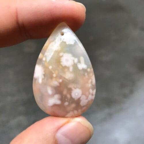Natural cherry agate drop-shaped pendant handmade natural energy stone pendant accessories for DIY jewelry making design