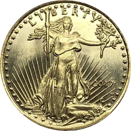 United States 25 Dollar America Eagle Bullion Coin 2017 Brass Metal Commemorative Gold Coin Copy coin