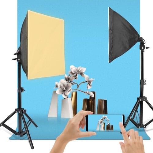 30x30cm Photography Photo Table Top Studio Softbox Lighting Kit 68cm Adjustable Tripod for Mini Item Makeup YouTube Video Record
