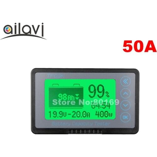 TF03K 12-72V 50A Battery Capacity Tester Indicator Custom TTL232 Communication Function Coulometer Voltage Current DC Display
