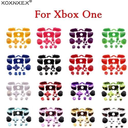Solid Bumper Triggers Buttons Replacement Plastic & Chrome Full Set D-pad LB RB LT RT ABXY Button For Xbox One Elite Controller