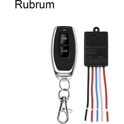 Rubrum Universal Wireless 433MHz Remote Control Switch DC 12V 1 Channel RF Relay Receiver Module Electronic Garage Lock Door Diy