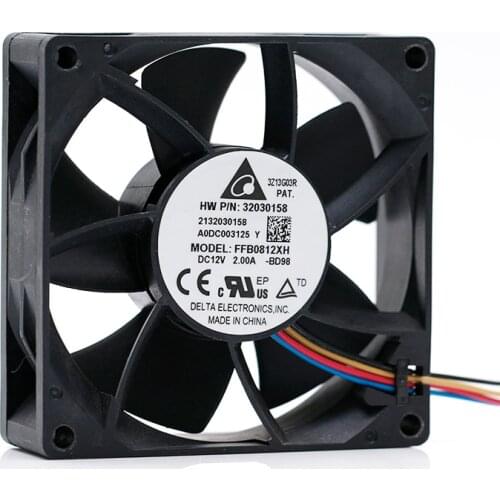 Delta ffb0812xh 8025 12V 2A 80mm 8cm high speed large air volume forced pressure cooling fan