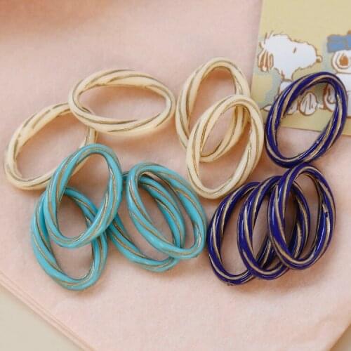 Japanese Hot Selling Classic Linen Flower Color Oval Resin Frame New Three-Color Vintage Handmade Earrings DIY Accessories