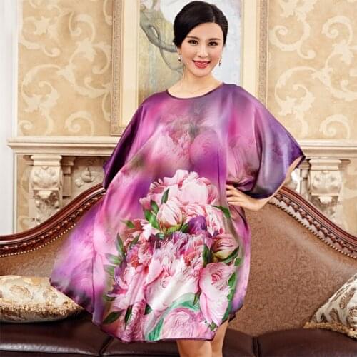 Women 100% Mulberry Silk Women Long Silk s For Women Beautiful Nightdress Real Silk Sleepwear Ladies FemaleNightgown
