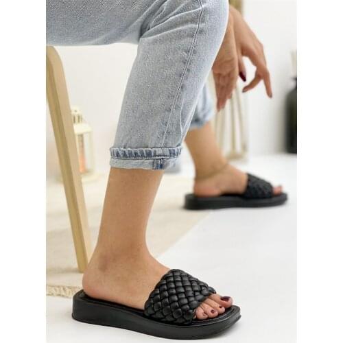 Elexus Women Slippers Sandals Summer 2021 Knit Female Shoes Platform Designer High Quality Pu Luxury Brand Poul 2125 English